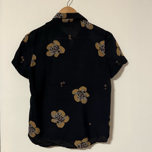 Straight to Hell Black & Brown Floral Button Up Shirt - Picture 3 of 5